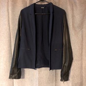 Tilden Navy & Black Faux Sleeve Jacket